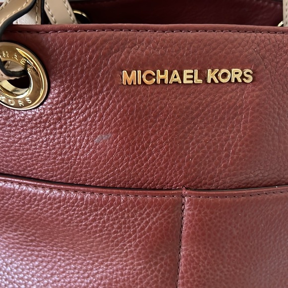 Michael Kors Burgundy Leather Tote - Picture 2 of 5